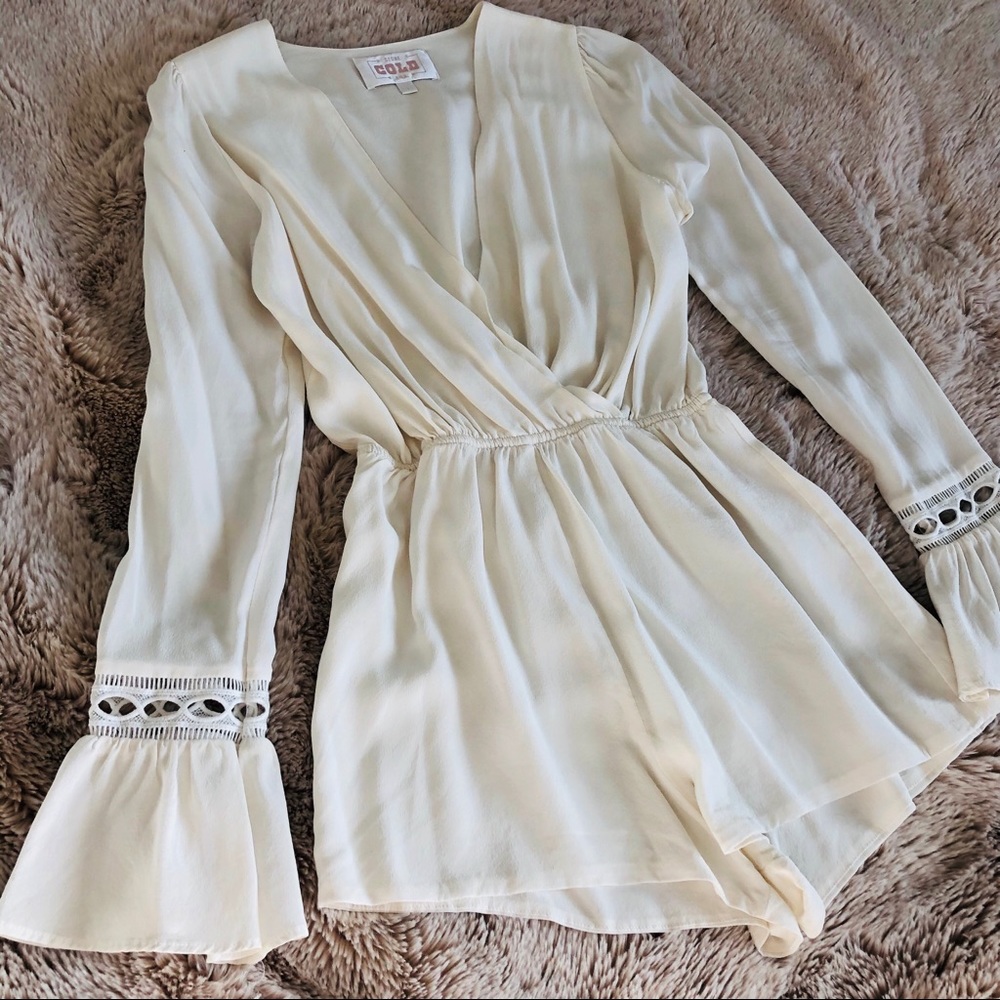 Stone Cold Fox Stone 100% silk jumper romper sz 1